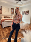 Floral mesh top